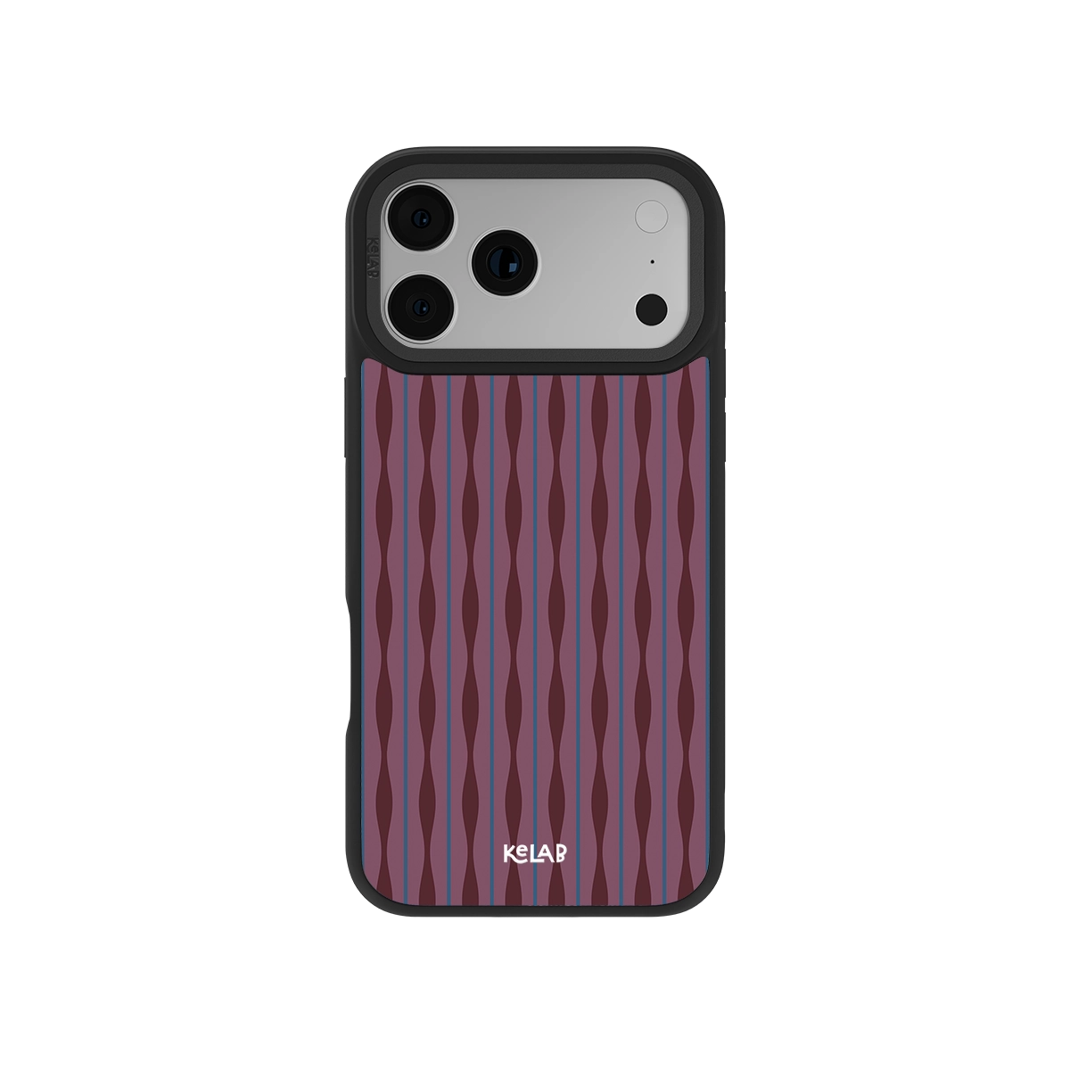 Stylish phone case with purple wavy pattern, designed for protection and style, suitable for various phone models.
