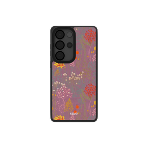 Samsung Galaxy phone case in navy with a floral pattern and TPU material for protection
