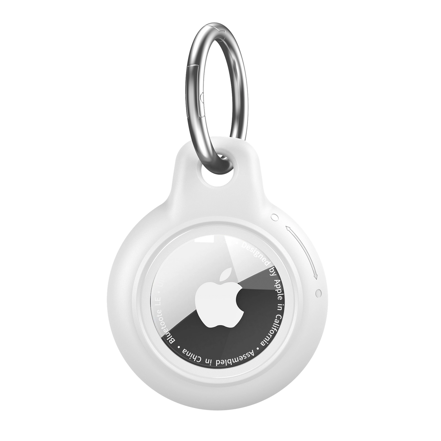 Sky Blue AirTag Case - Waterproof Secure Holder with Key Ring. Light-tone GPS case for stylish and secure use.