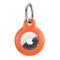Red AirTag Case - Waterproof Secure Holder with Key Ring. Bold GPS accessory for secure and visible item tracking.