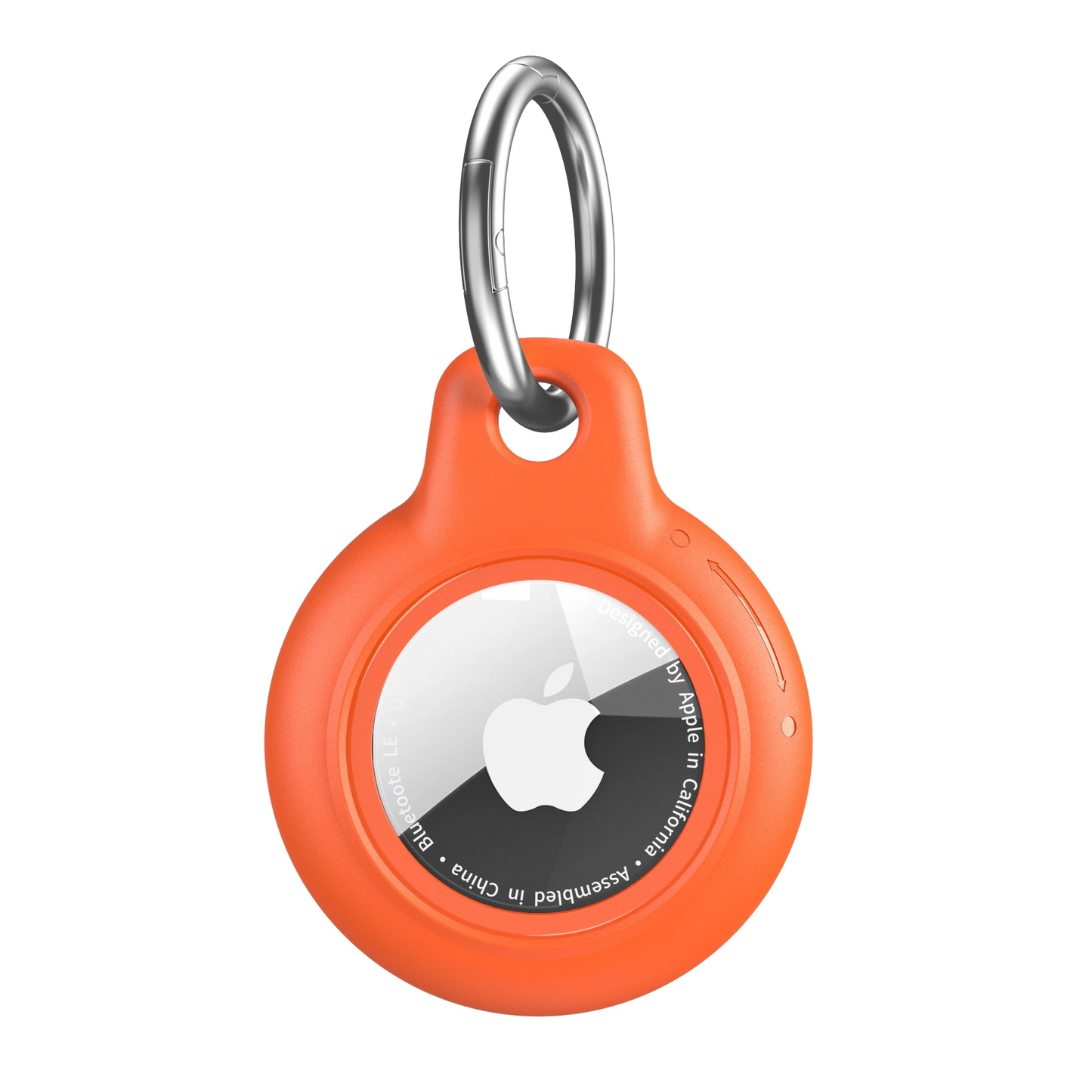 Red AirTag Case - Waterproof Secure Holder with Key Ring. Bold GPS accessory for secure and visible item tracking.