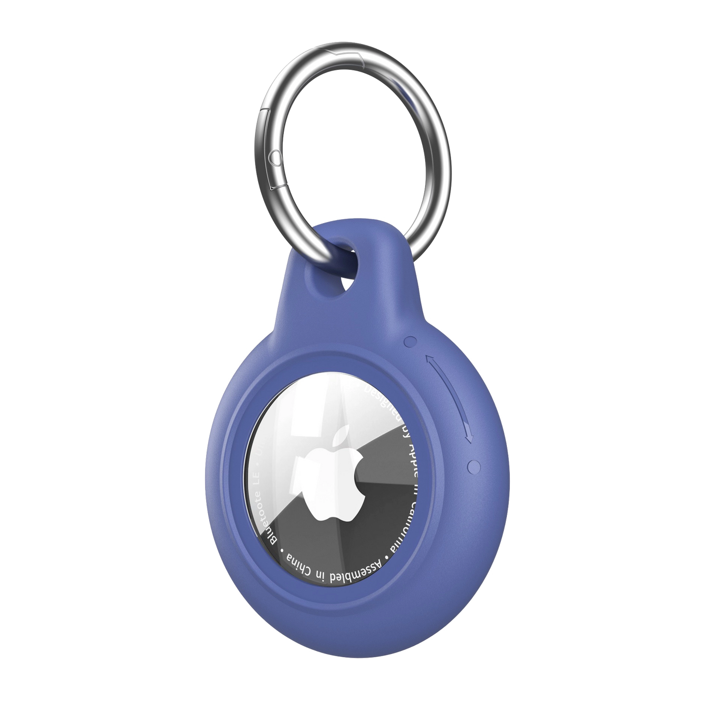 White AirTag Case - Waterproof Secure Holder with Key Ring. Sleek GPS accessory for everyday use with scratch-resistant design.