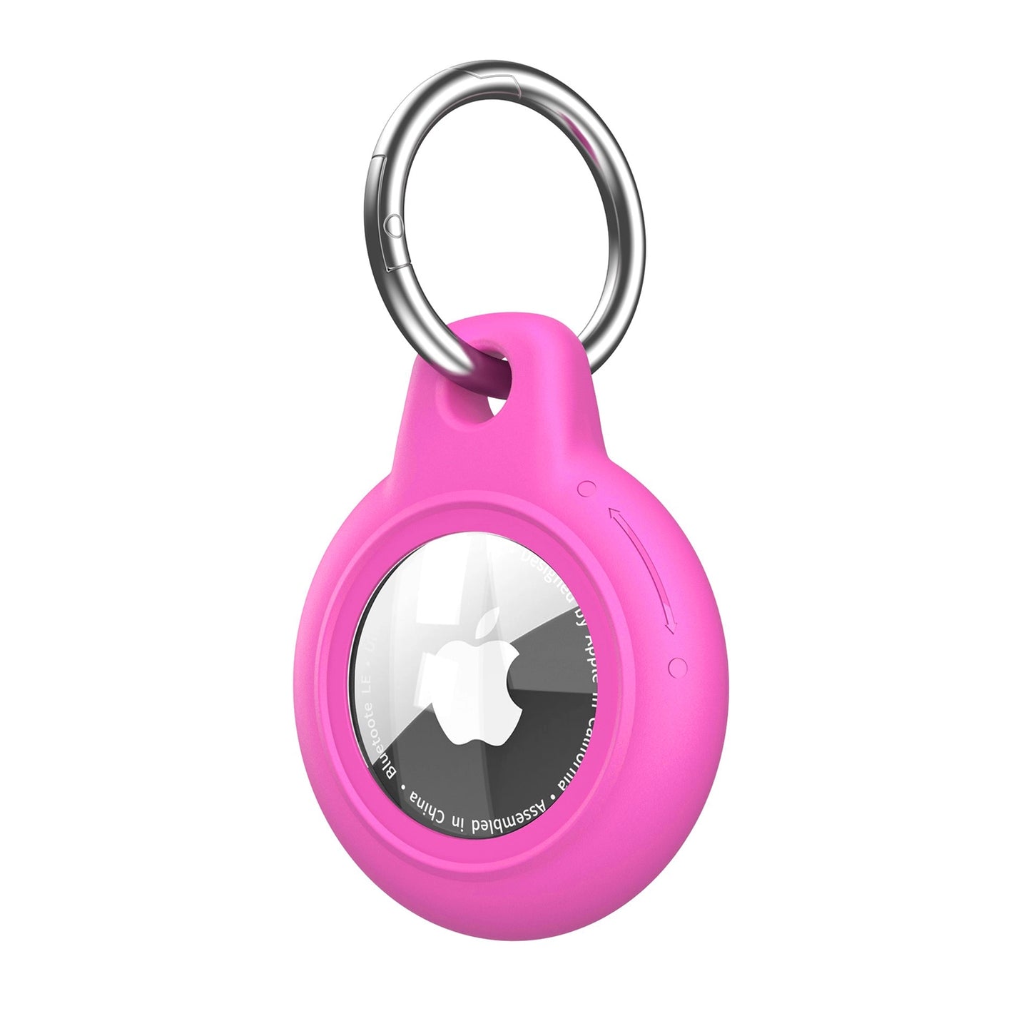 Smoke Gray AirTag Case - Waterproof Secure Holder with Key Ring. Semi-transparent GPS case for sleek and subtle protection.