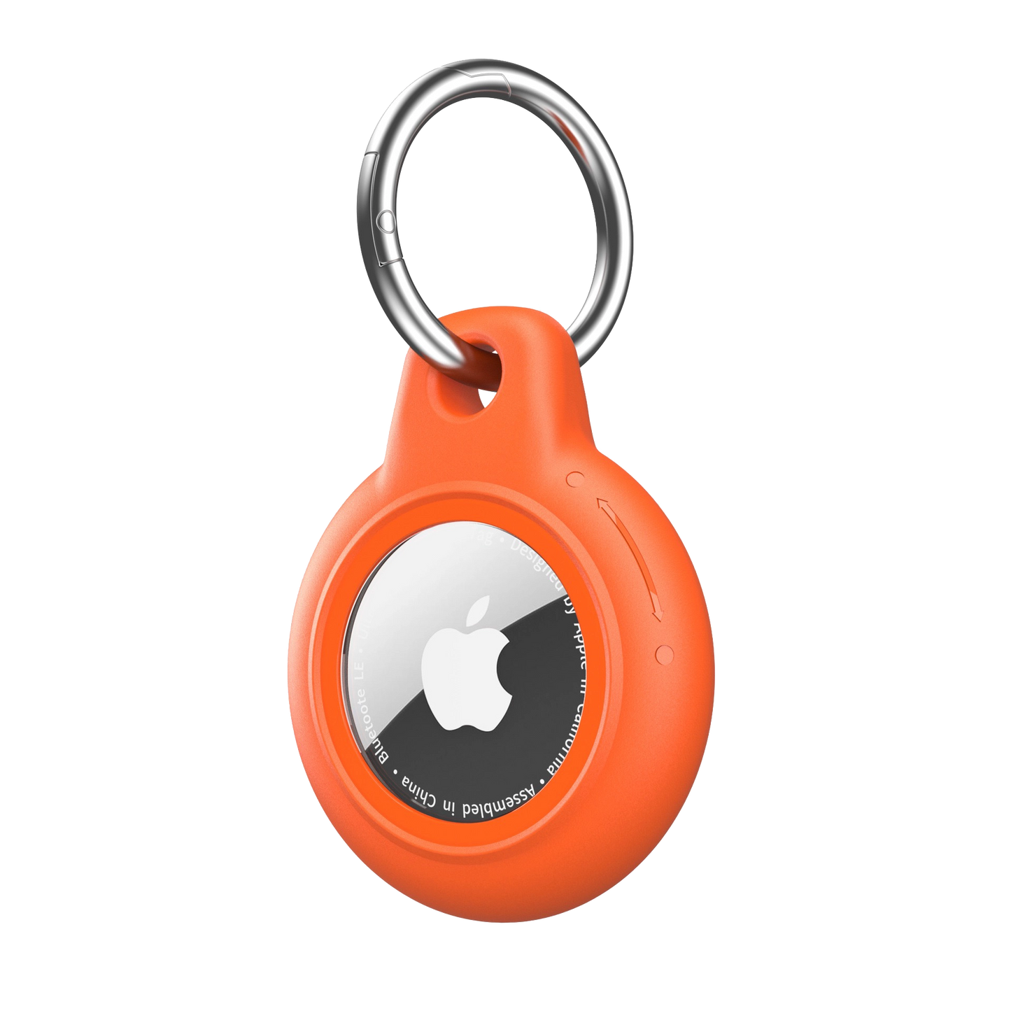 Gray AirTag Case - Waterproof Secure Holder with Key Ring. Neutral GPS case for discreet and durable protection.