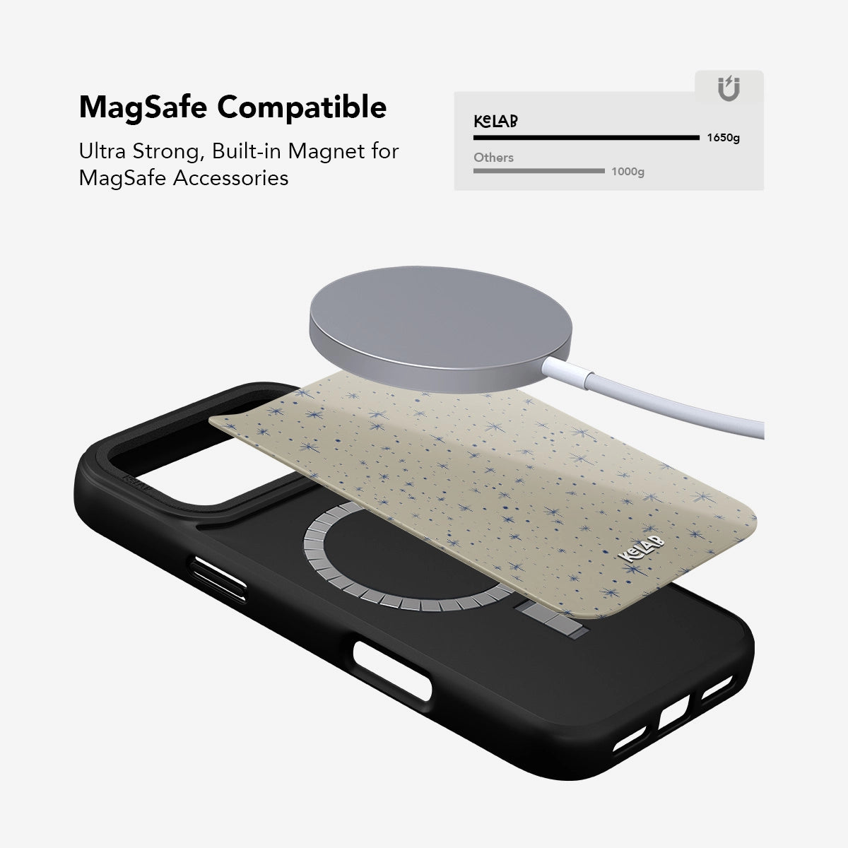 MagSafe compatible blue starry phone case