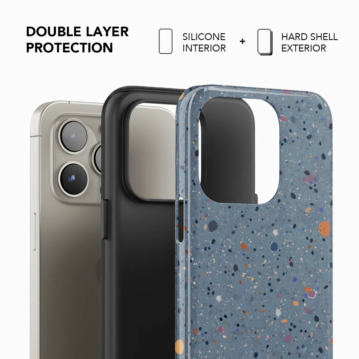 Seaside Drift | Blue Paint Splatter Phone Case