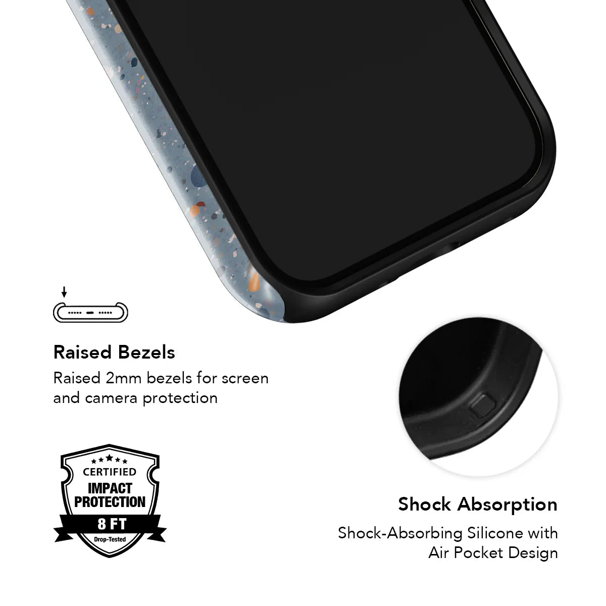 Seaside Drift | Blue Paint Splatter Phone Case