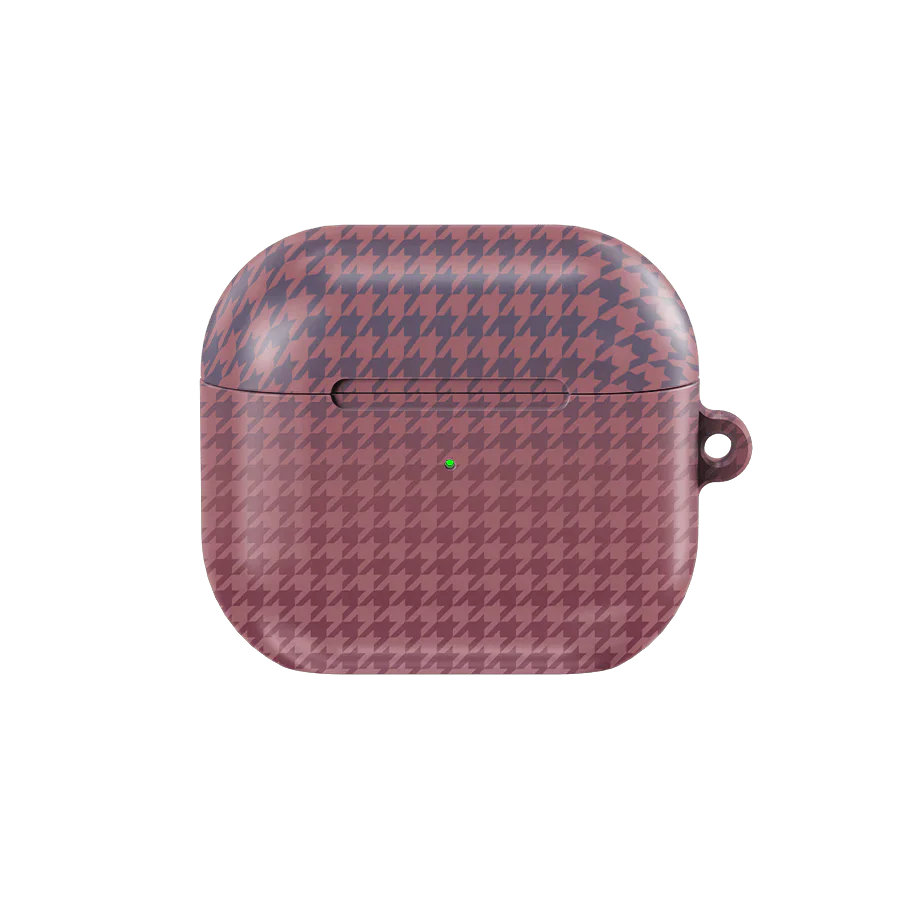 Blush Weave | Pink Houndstooth AirPods Case - KELAB