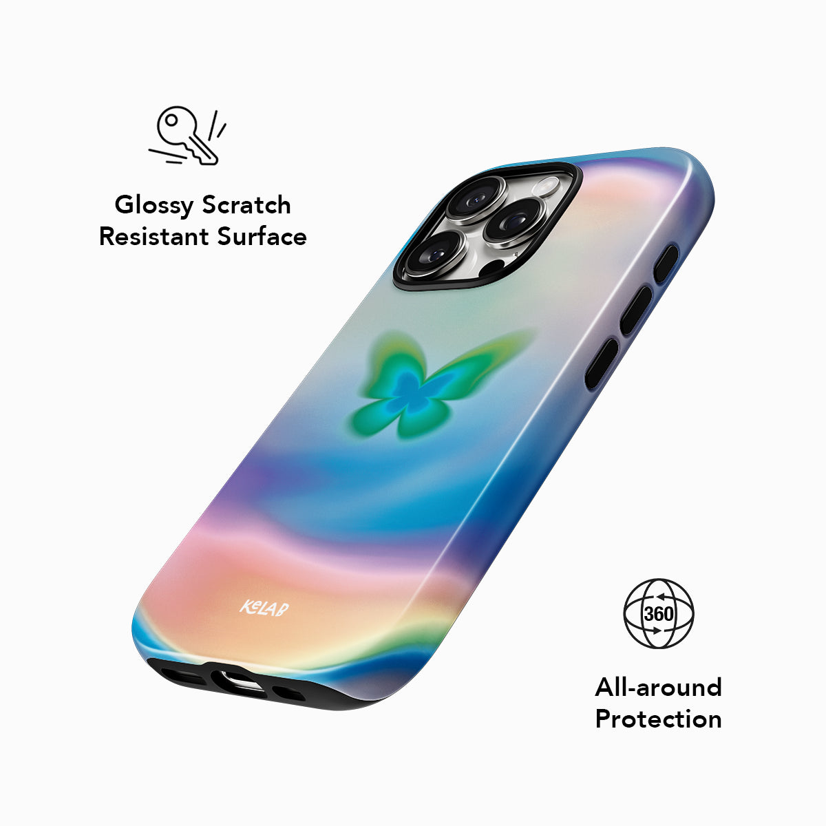 Celestial Wings | Gradient Butterfly Print Phone Case