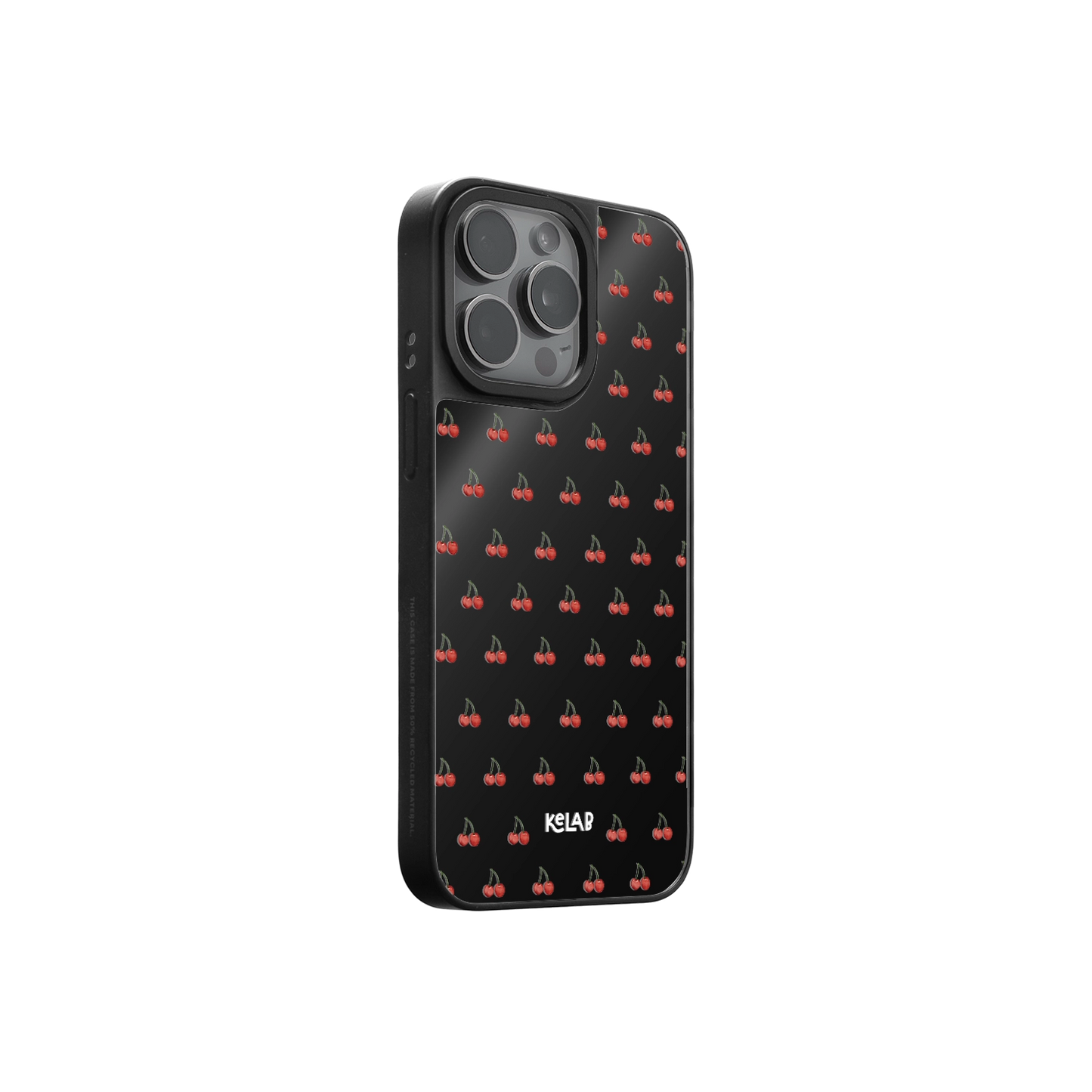 Ruby Bites | Cherry Pattern iPhone Case with Reflective Back