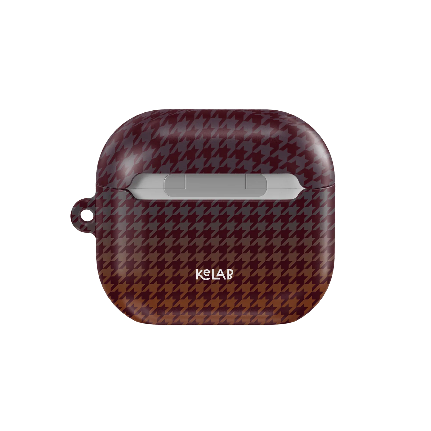 Garnet Weave | Burgundy Houndstooth AirPods Case - KELAB
