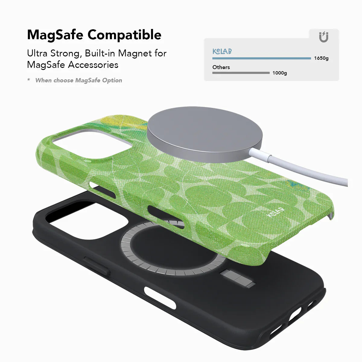 Lime Float | Green Phone Case with Retro Geometric Design