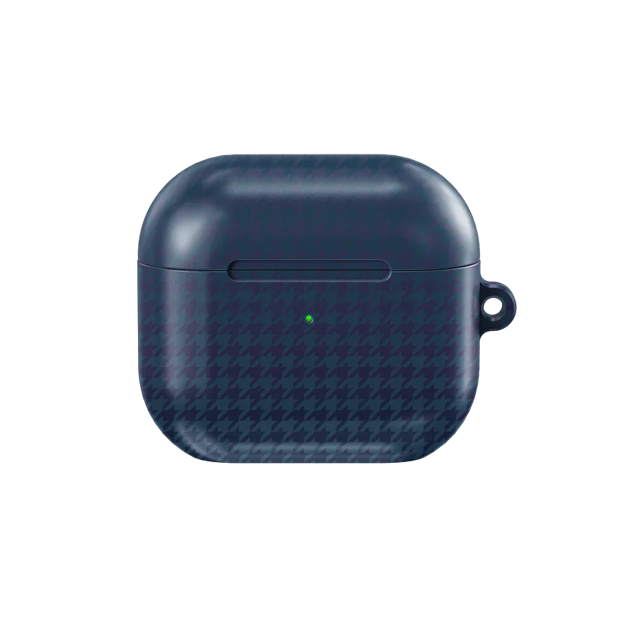 Midnight Weave | Blue Houndstooth AirPods Case - KELAB