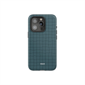 Moss Quartz | Muted Cyan Grid iPhone Case