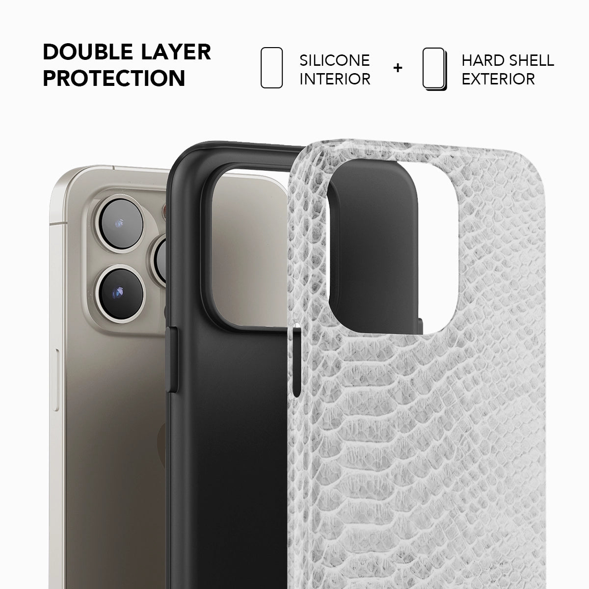 White Venom | Snake Skin Print Phone Case