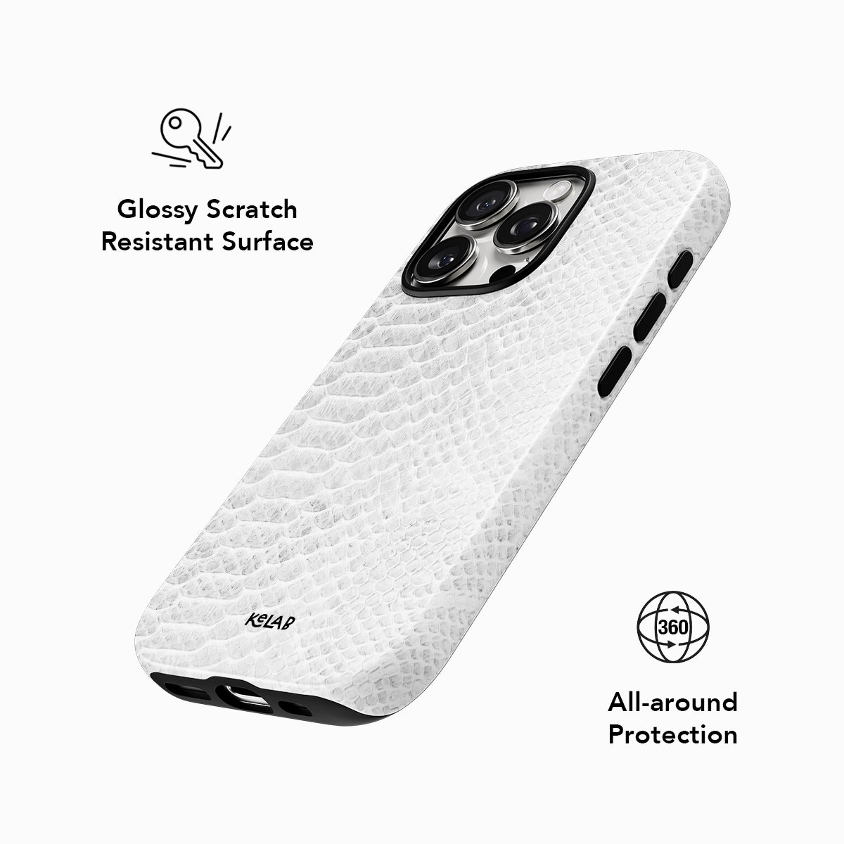 White Venom | Snake Skin Print Phone Case