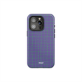 Violet Thread | Solid Purple With Green Grid Phone Case